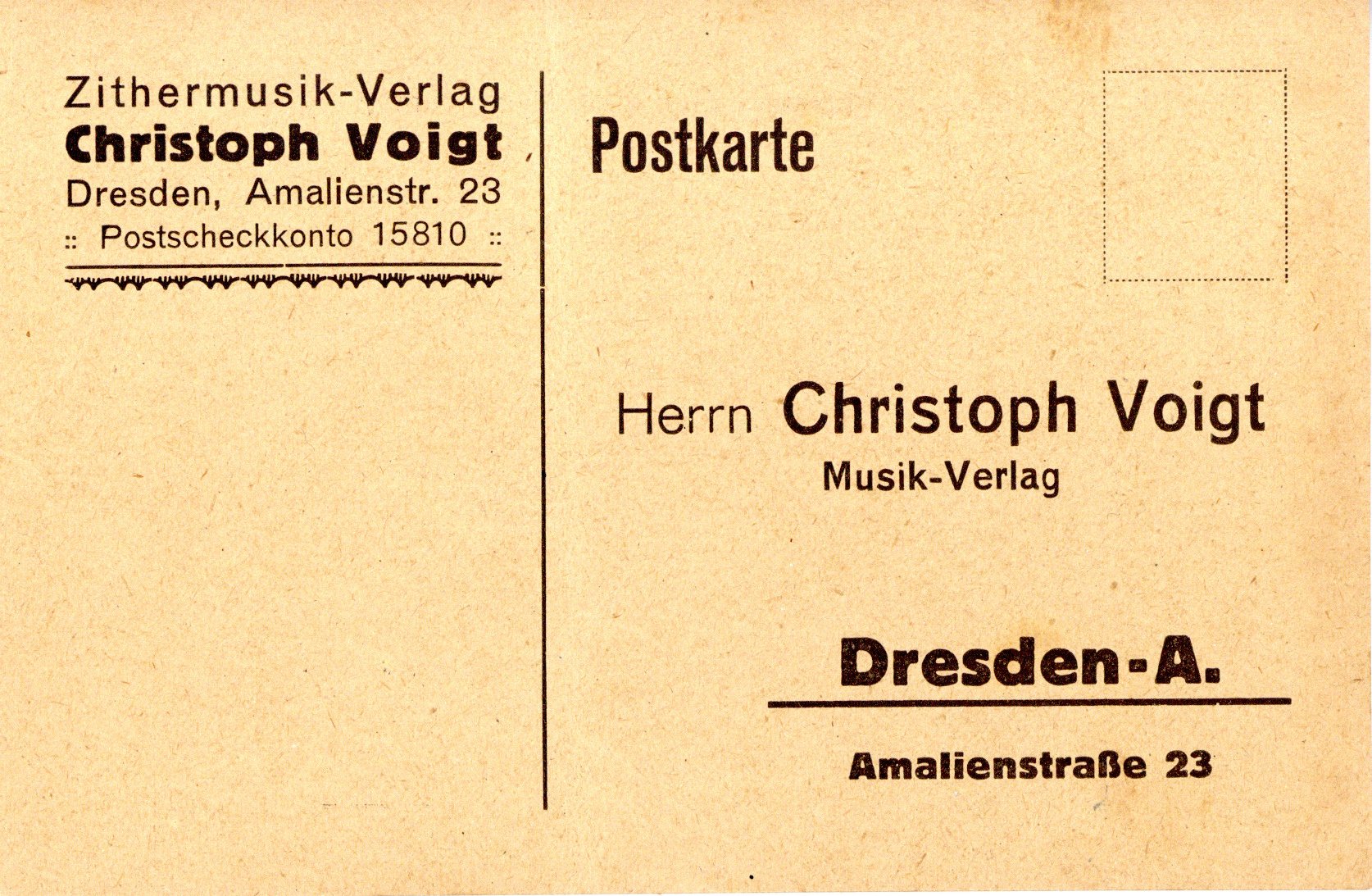 Bestellkarte vorne Voigt